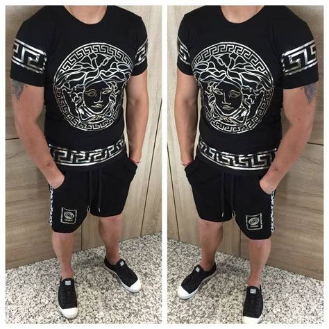 versace shorts and shirt|versace shorts and shirt set.